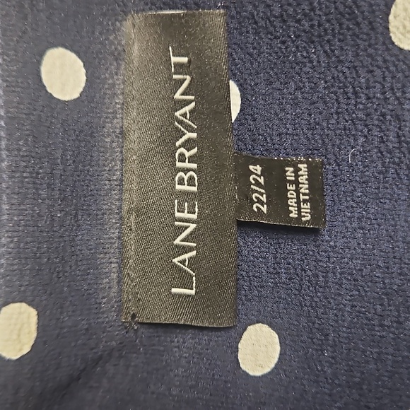 Lane Bryant Plus Size Navy White Polka Dot Dress - Picture 5 of 5